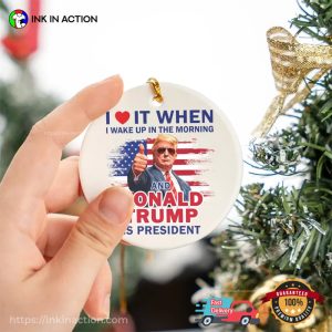 Donald Trump Is President Christmas Ornament