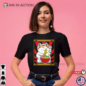 Eating Ramen Noodles Japanese Food Anime T-shirt