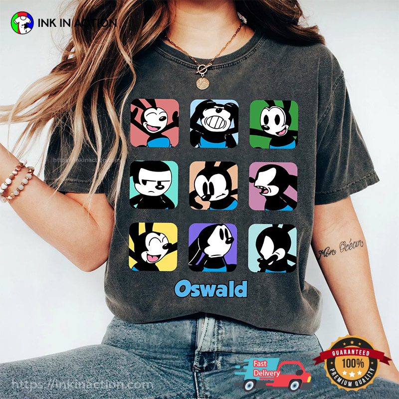 Emotions Oswald The Lucky Rabbit Disneyland T-shirt Emotions Oswald The Lucky Rabbit Disneyland T-shirt
