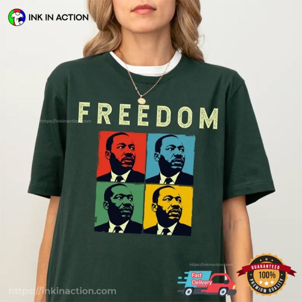 Freedom Martin Luther King Retro Graphic T-shirt