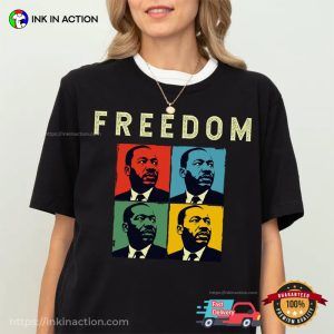 Freedom Martin Luther King Retro Graphic T-shirt