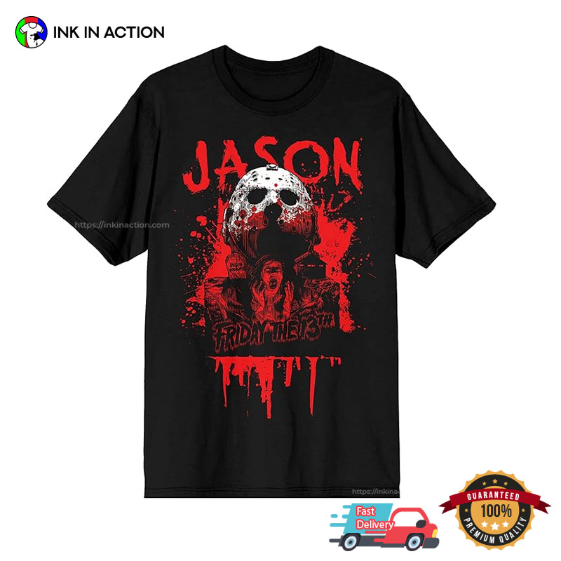 Friday The 13th Jason Voorhees Bloody Horror Movie T-shirt Friday The 13th Jason Voorhees Bloody Horror Movie T-shirt
