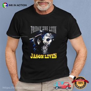 Friday The 13th Jason Lives Classic Horror Movie Graphic T-shirt