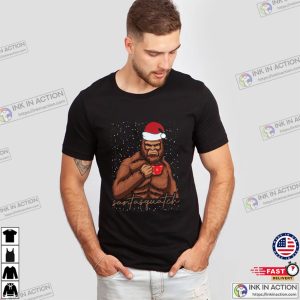 Funny Christmas Bigfoot Santa Sasquatch Yeti T shirt 3