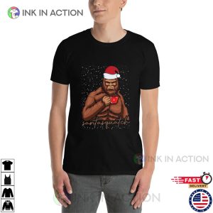 Funny Christmas Bigfoot Santa Sasquatch Yeti T-shirt