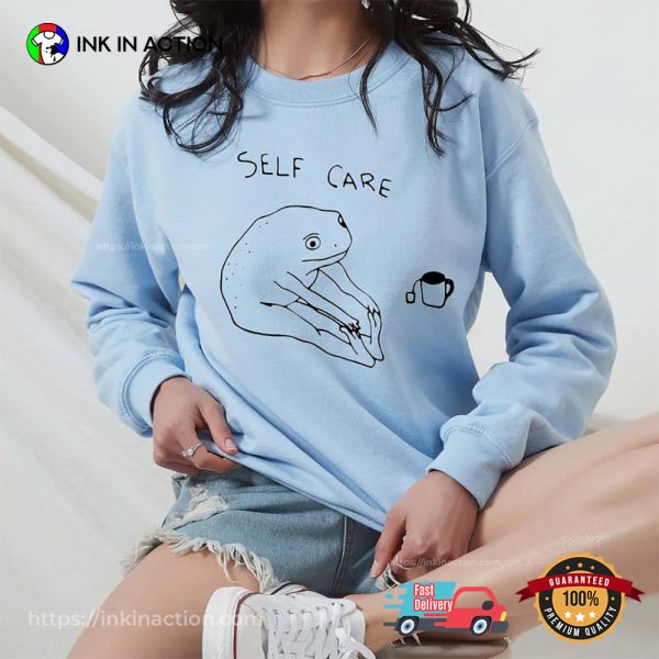 Funny Frog Self Care Introvert Day Shirt