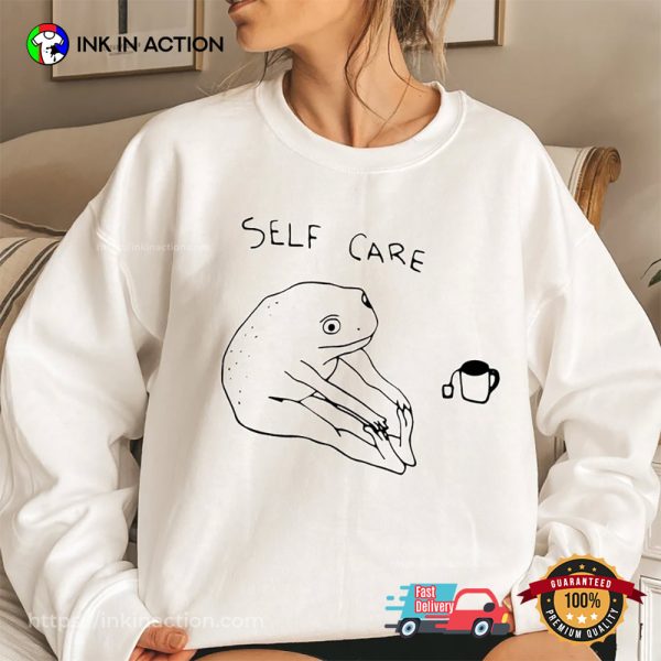 Funny Frog Self Care Introvert Day Shirt