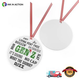 Gen Z 2024 Slang Funny Christmas Ornament