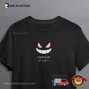 Gengar Face Pokemon Themed Shirt