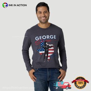 George Strait Texas And USA Flag T-shirt