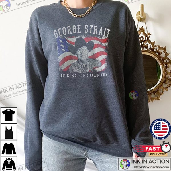 George Strait The King Of Country Vintage Graphic T-shirt