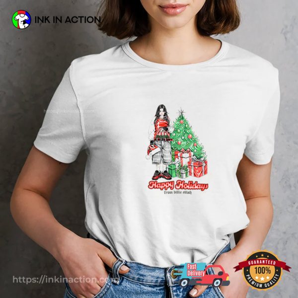 Happy Holidays From Billie Eilish Christmas Graphic T-shirt