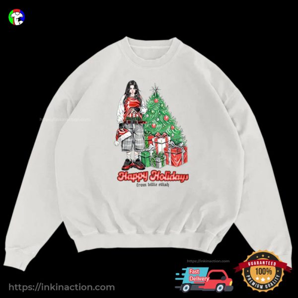 Happy Holidays From Billie Eilish Christmas Graphic T-shirt