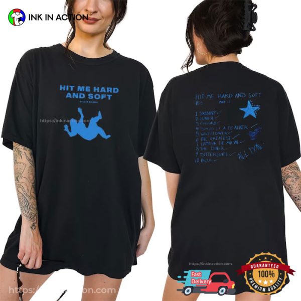 Hit Me Hard And Soft Tracklist T-shirt, Billie Eilish Tour Merch