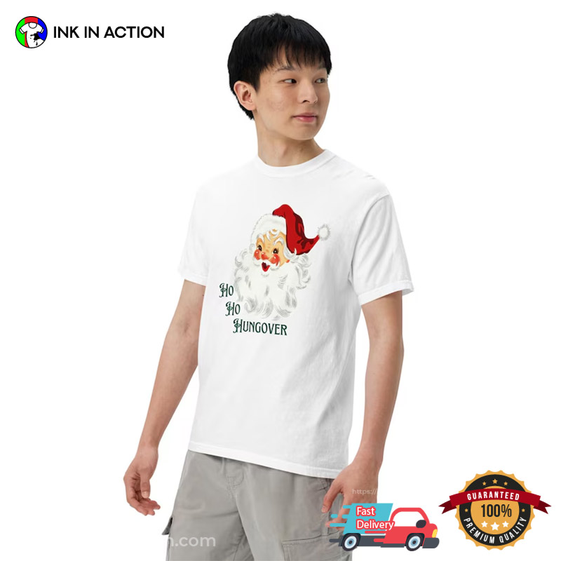 Ho Ho Hungover Vintage Santa Comfort Colors Shirt
