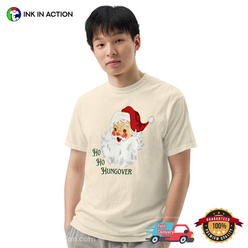 Ho Ho Hungover Vintage Santa Comfort Colors Shirt