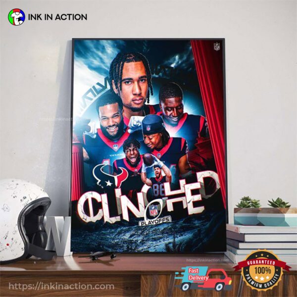 Houston Texans Clinched Team NFL Playoffs Art Poster