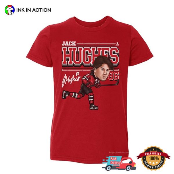 Jack Hughes 86 Hockey Player Signature T-shirt