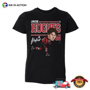 Jack Hughes 86 Hockey Player Signature T shirt 3