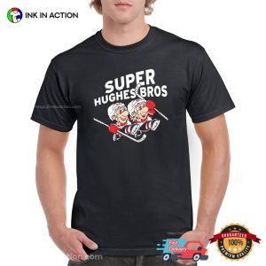 Jack Hughes And Luke Hughes Super Hughes Bros T shirt 3