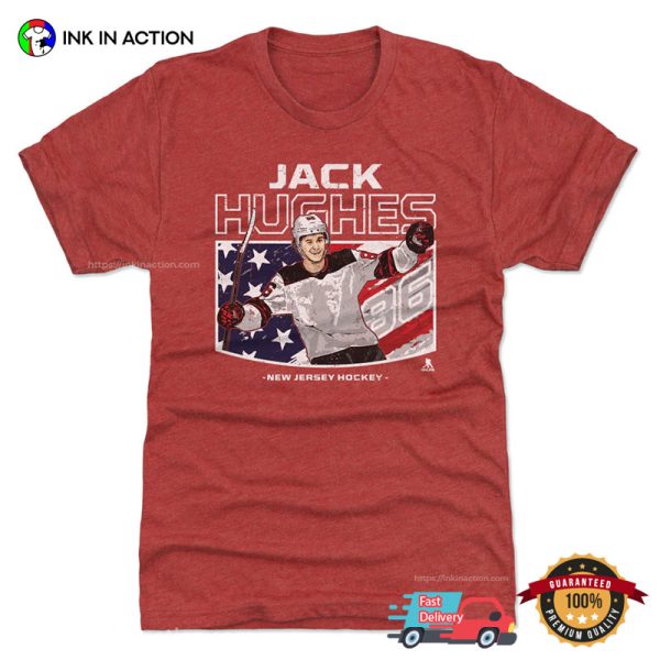 Jack Hughes New Jersey Hockey Retro T-shirt