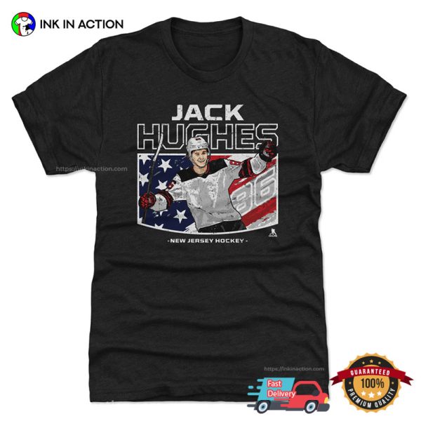 Jack Hughes New Jersey Hockey Retro T-shirt