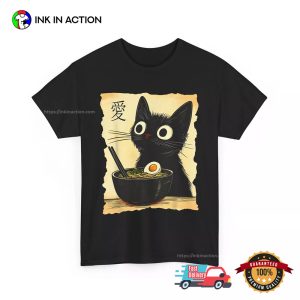 Japanese Kawaii Anime Cat Ramen Graphic Tee