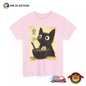 Japanese Kawaii Anime Cat Ramen Graphic Tee 3