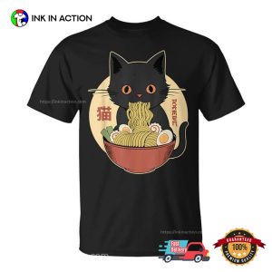 Japanese Kawaii Cat Ramen Shirt 3