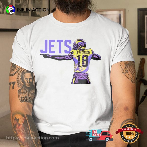 Jets Justin Jefferson Number 18 Minnesota Vikings Game Day Tee