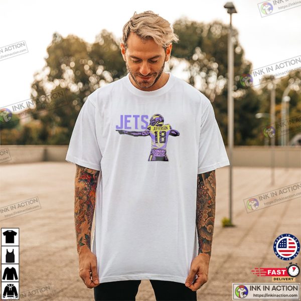 Jets Justin Jefferson Number 18 Minnesota Vikings Game Day Tee