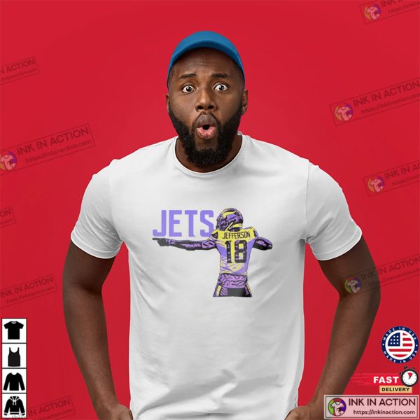 Jets Justin Jefferson Number 18 Minnesota Vikings Game Day Tee