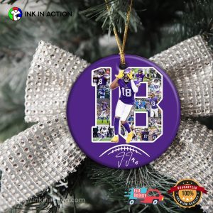 Justin Minnesota Jefferson Christmas Ornaments