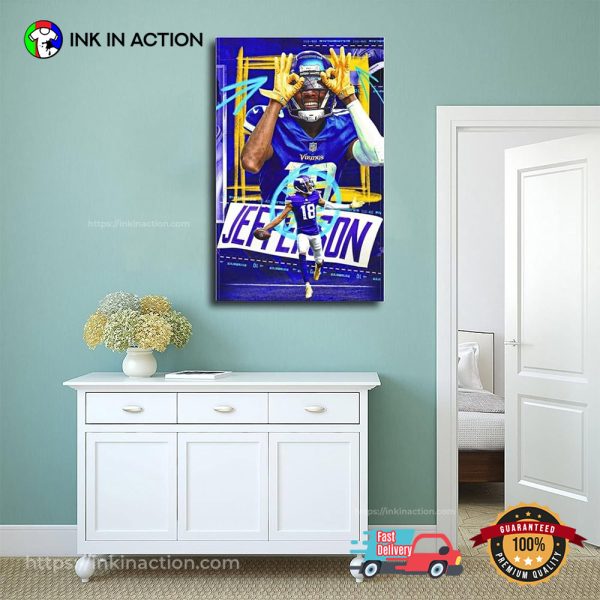 LSU Tigers Justin Jefferson Celebrate Poster