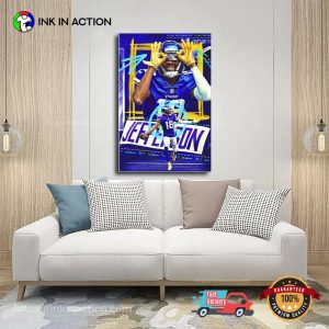 LSU Tigers Justin Jefferson Celebrate Poster 3