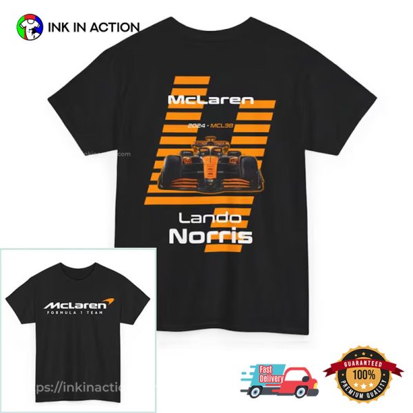 Lando Norris 4 F1 Mclaren 2024 2 Sided T-shirt