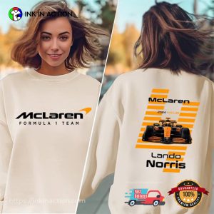 Lando Norris 4 F1 Mclaren 2024 2 Sided T shirt 3