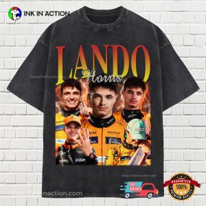 Lando Norris Collage Vintage 90s Style Comfort Colors T-shirt