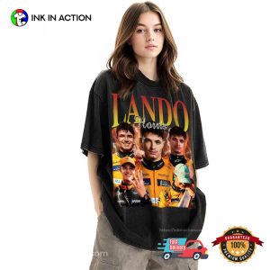 Lando Norris Collage Vintage 90s Style Comfort Colors T-shirt