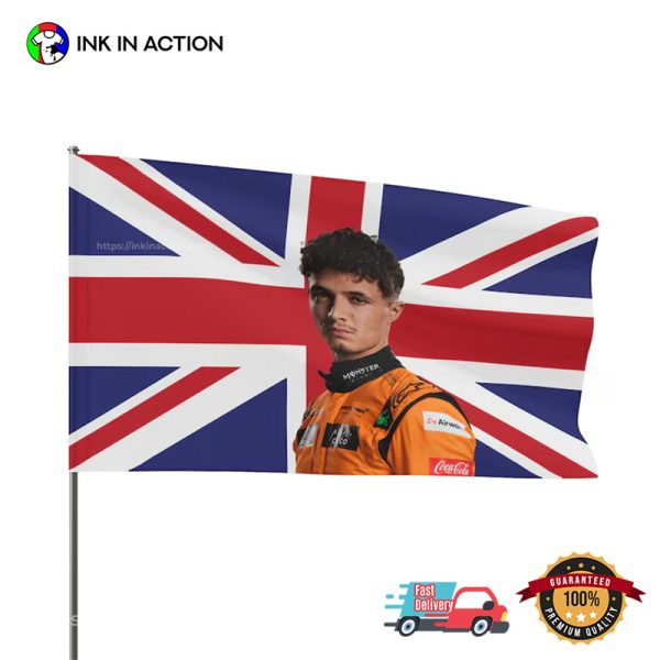 Lando Norris Formula 1 Racing Flag