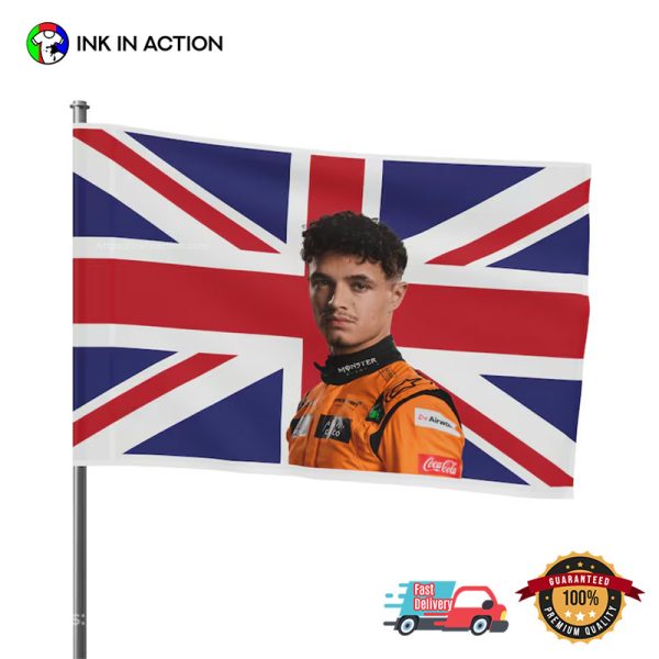 Lando Norris Formula 1 Racing Flag