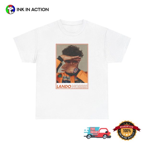 Lando Norris Formula One Portrait Retro T-shirt