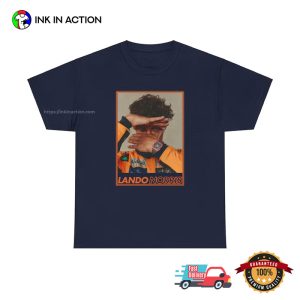 Lando Norris Formula One Portrait Retro T shirt 3