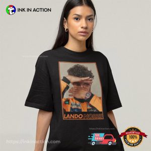 Lando Norris Formula One Portrait Retro T-shirt