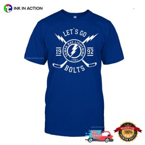 Let's Go Bolts Tampa Bay Lightning 1992 T shirt 3