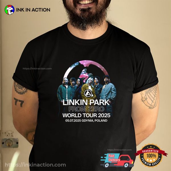 Linkin Park From Zero World Tour 2025 Poland Concert T-shirt