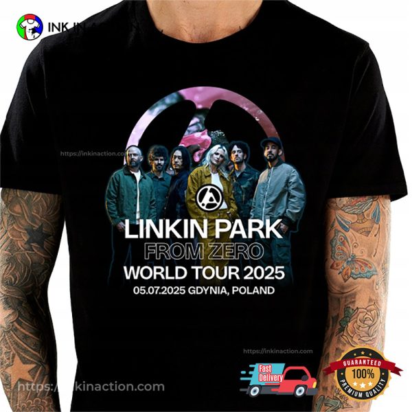 Linkin Park From Zero World Tour 2025 Poland Concert T-shirt