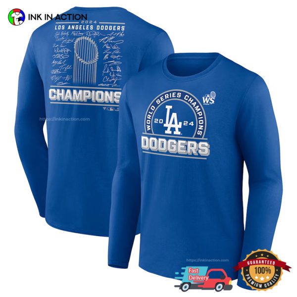 Los Angeles Dodgers 2024 World Champions Signature 2 Sided Shirt