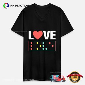 Love braille system Braille Literacy Month Shirt 2