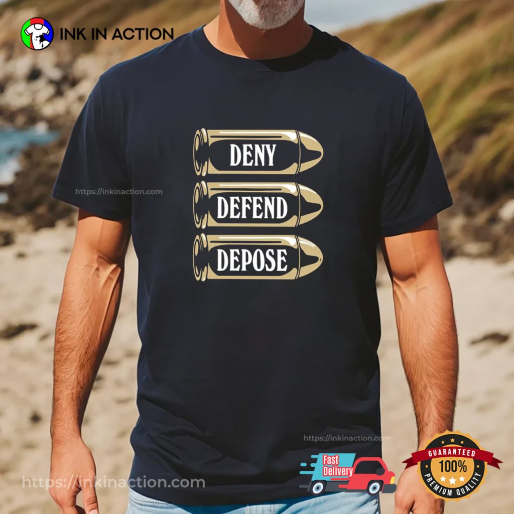 Luigi Bullet Deny Defend Depose Shirt - Print your thoughts. Tell your ...